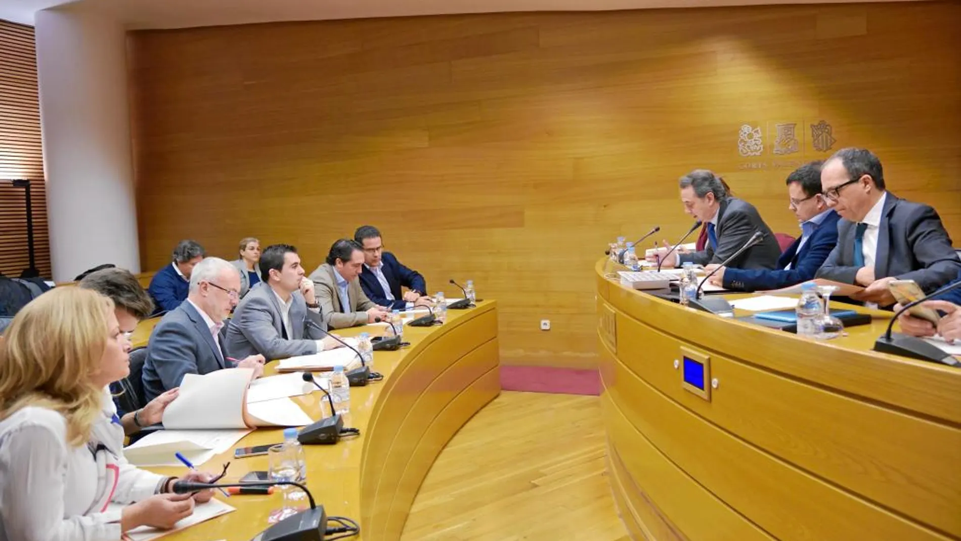 El secretario autonómico, José María Vidal, compareció ante la Comisión parlamentaria de RTVV en Les Corts
