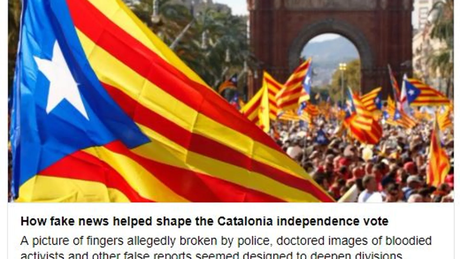 La prensa internacional reconoce la «manipulación» sobre la violencia en Cataluña