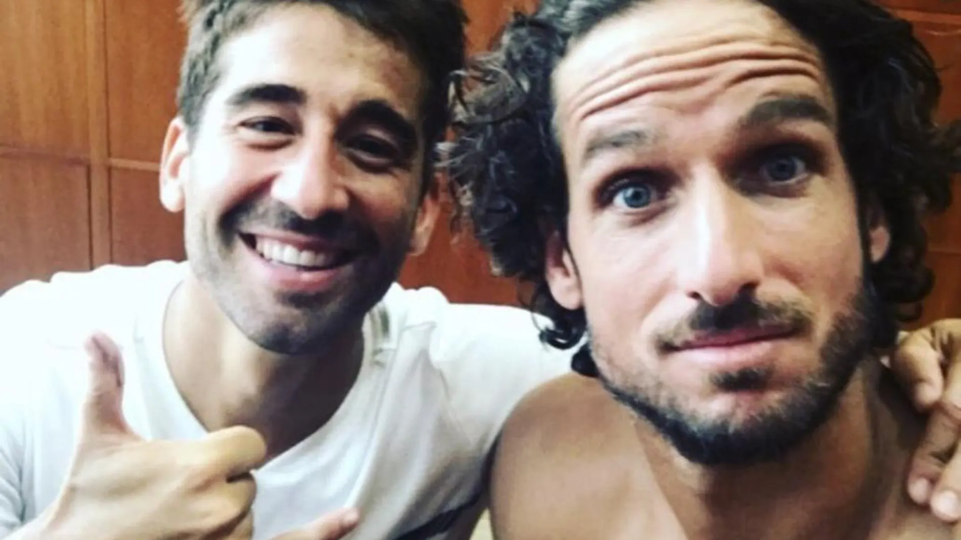 Marc López y Feliciano se hicieron este selfie para celebrar su pase a la final del Abierto de Estados Unidos