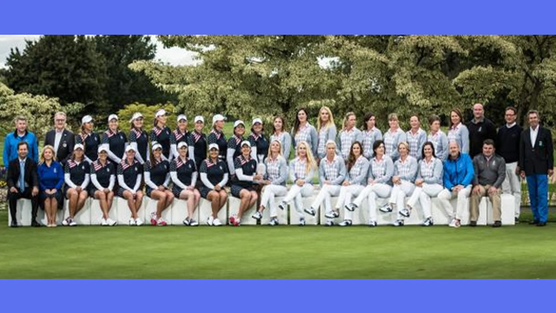 Equipos europeo y norteamericano de la Solheim