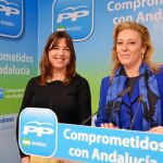 La dirigente del PP-A, Carolina España, expuso ayer los datos en la sede regional del partido