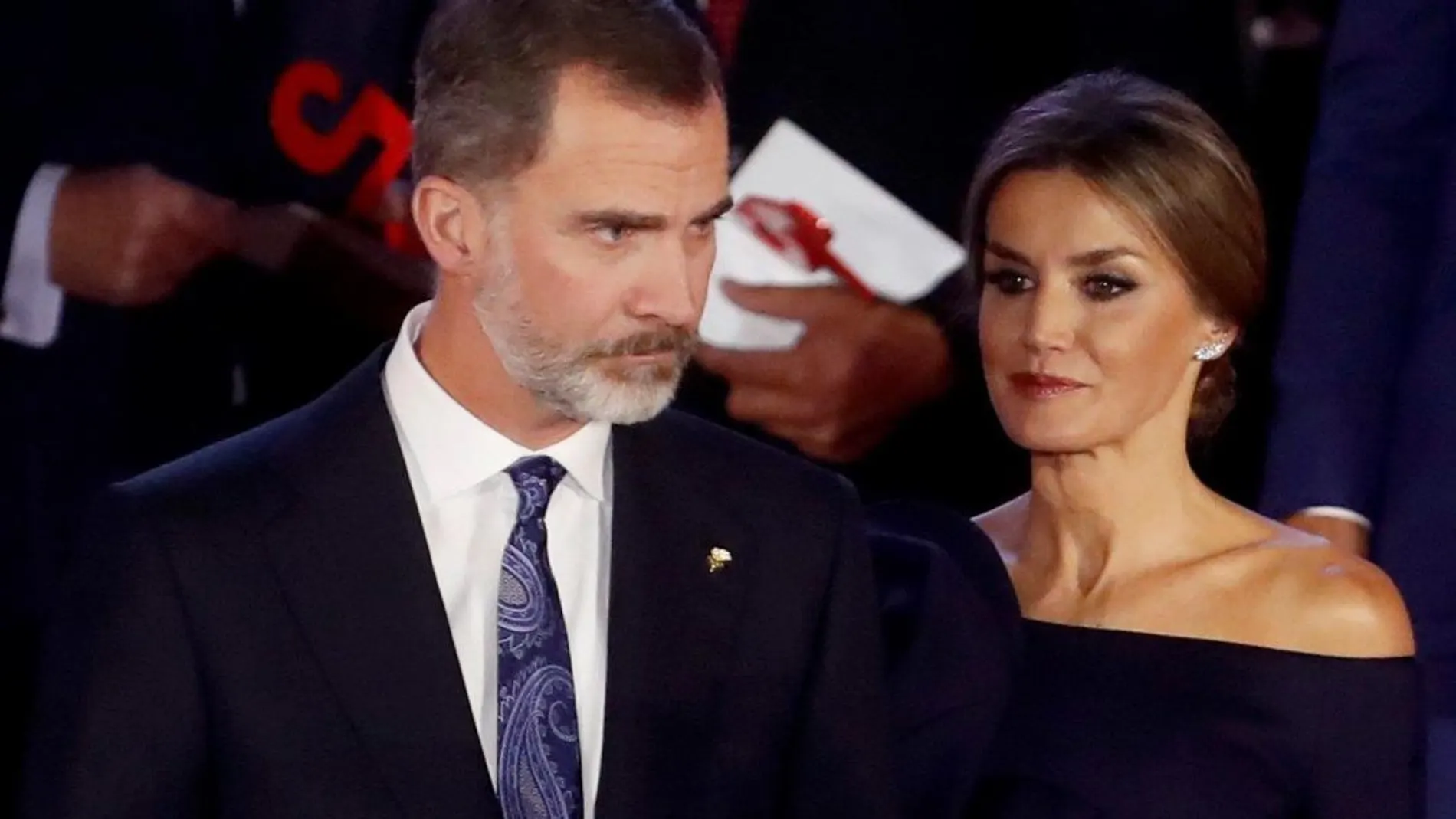 Los Reyes don Felipe y doña Letizia durante un acto esta semana. EFE/Juanjo Martín