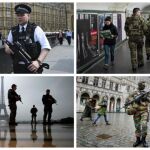 Soldados patrullando por las calles de Londres, París o Bruselas.