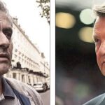 Mourinho (izquierda), ayer a la salida de su domicilio, se perfila como sustituto de Van Gaal (derecha) en el United