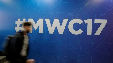 Un asistente al MWC