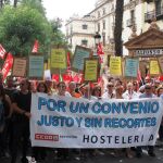 La patronal rompe la negociación del convenio de hostelería por la protesta sindical ante el Alfonso XIII