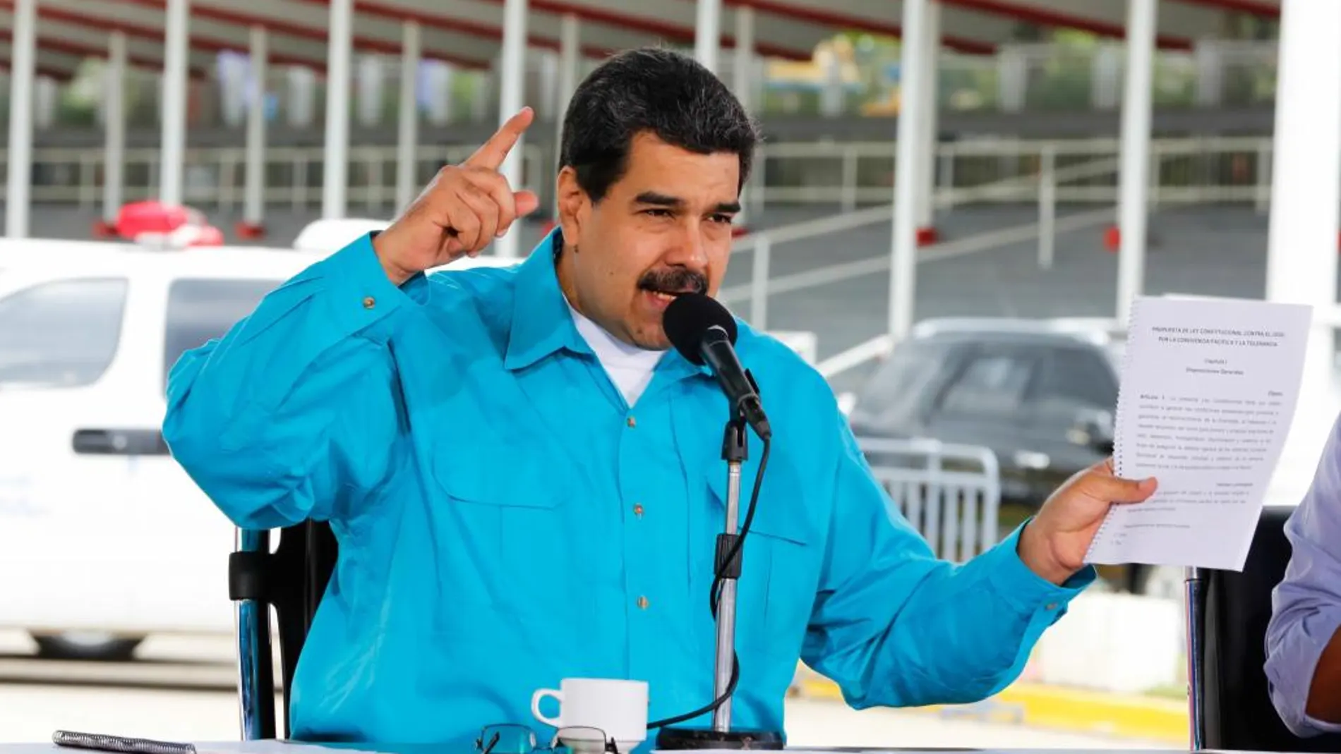 Maduro hablando durante un acto del Gobierno hoy