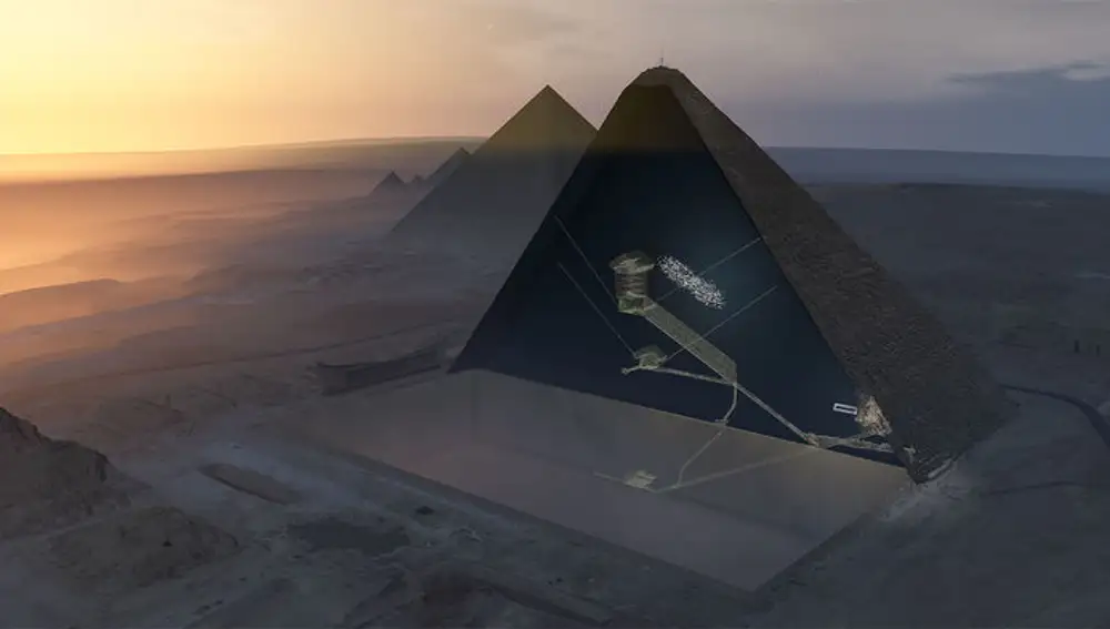 Ubicación de la cámara secreta en el interior de la pirámide /ScanPyramids mission/Science