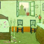 Los interiores sin figuras humanas de Esquiús son el auténtico hallazgo de la exposición que le remeten directamente a una influencia directa con Van Gogh
