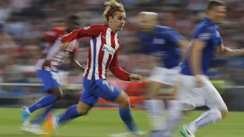 El delantero francés del Atlético de Madrid Antoine Griezmann durante el partido