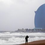 El litoral barcelonés fue una de las zonas más afectadas por el temporal de lluvia