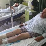 Un libanés herido en un hospital de Qaa, donde tuvo lugar uno de los últimos atentados en Líbano.