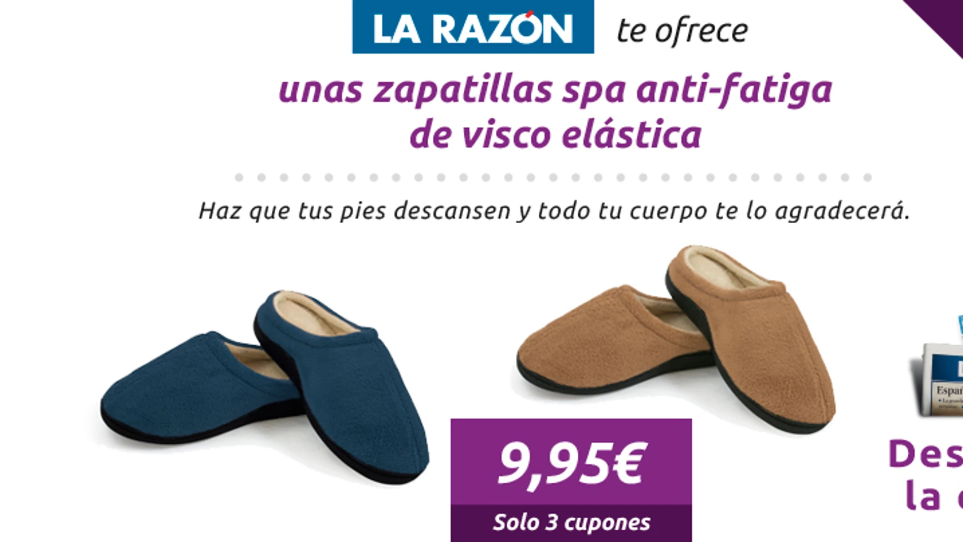 Zapatillas spa anti-fatiga de visco elástica