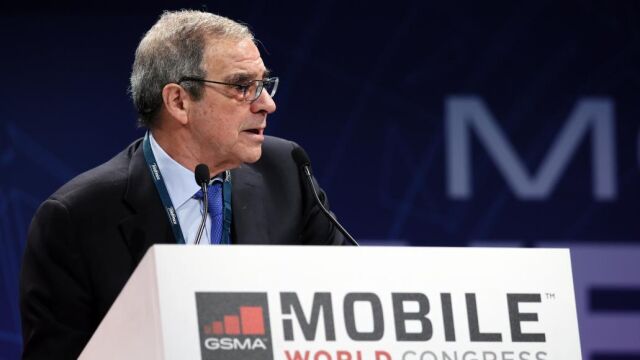 César Alierta, presidente de Telefónica, en el MWC