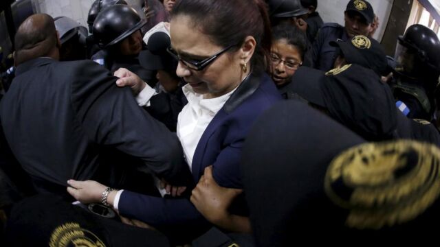 Roxana Baldetti, a su llegada al tribunal