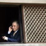 El controvertido dirigente político iraquí Ahmed al Chalabi, en 2005
