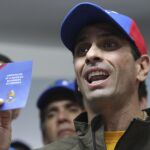 Henrique Capriles durante una rueda de prensa tras las manifestaciones en Caracas