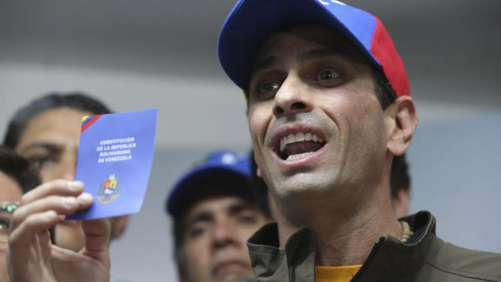 Henrique Capriles durante una rueda de prensa tras las manifestaciones en Caracas