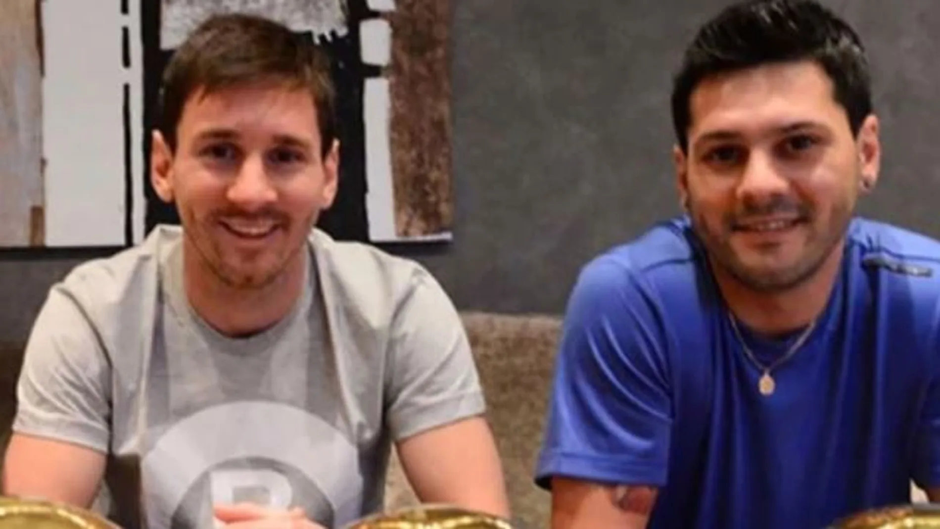 Messi, junto a su hermano Matías