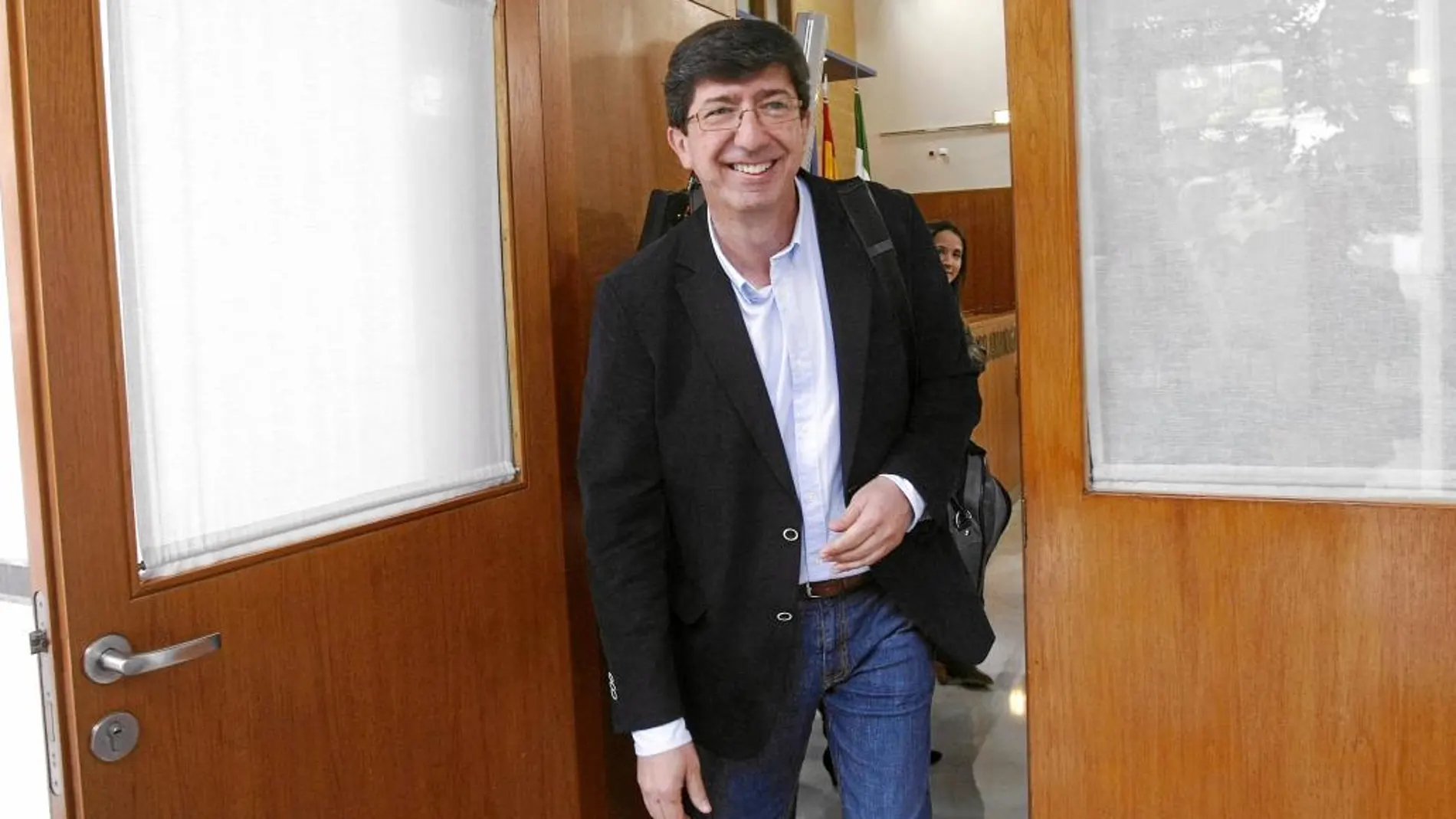 El líder de Ciudadanos en Andalucía, Juan Marín, en una imagen de archivo en el Parlamento andaluz
