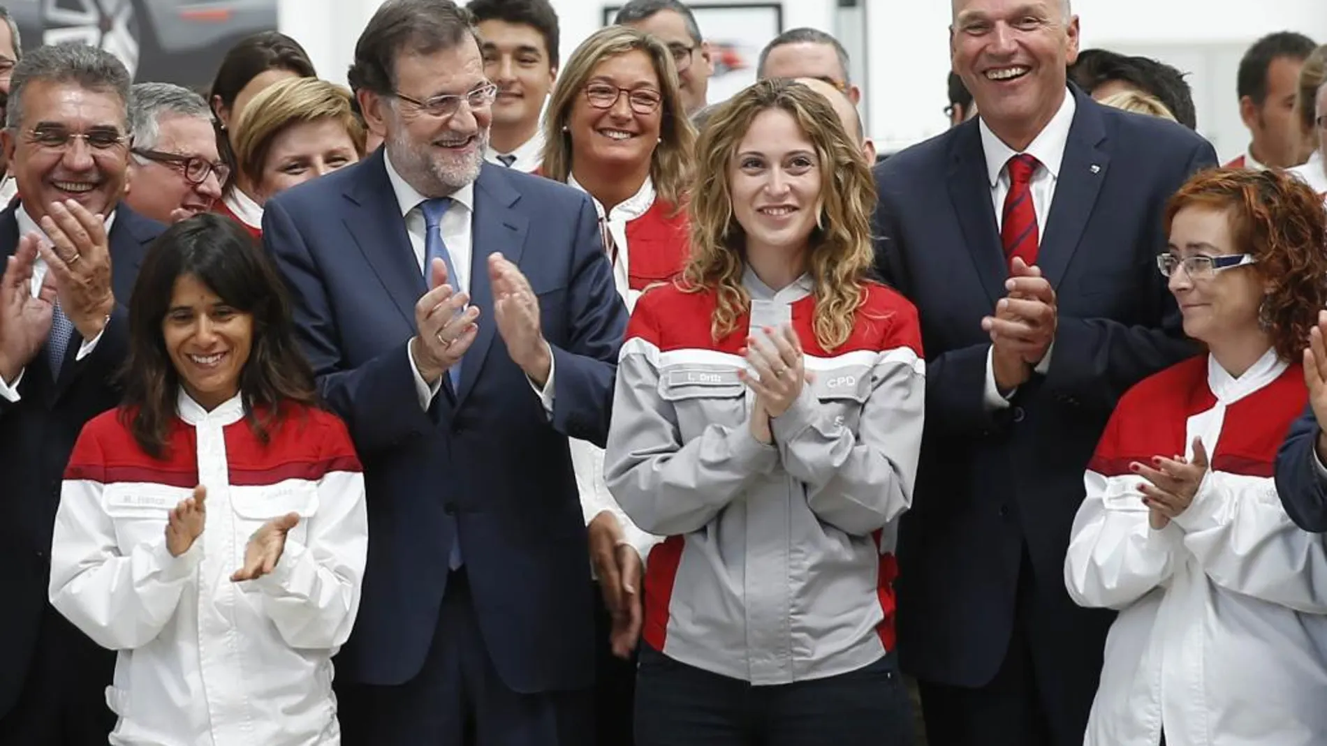 Rajoy durante su visita a la fábrica de Seat