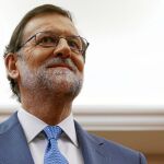 El presidente en funciones, tras su reunión el pasado 4 de febrero con el grupo popular en el Congreso