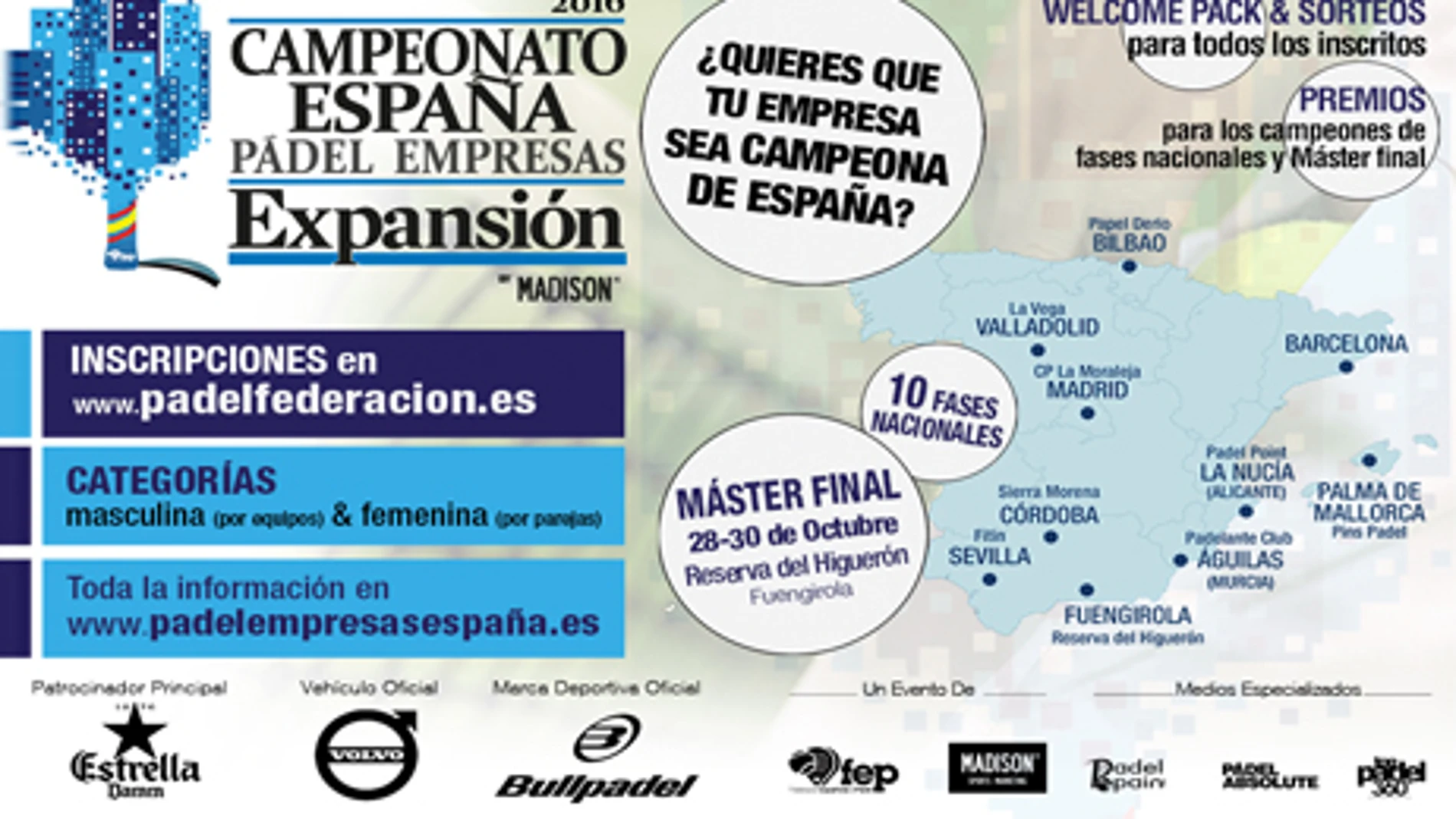 Ya puedes inscribirte en el II Campeonato de España Empresas Expansión 2016