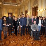 Óscar Puente, Jesús Julio Carnero y Ana Redondo con los galardonados