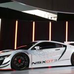 Vista del Acura NSX GT3 con motivo de la celebración del Salón Internacional del Automóvil de Nueva York (NYAS).