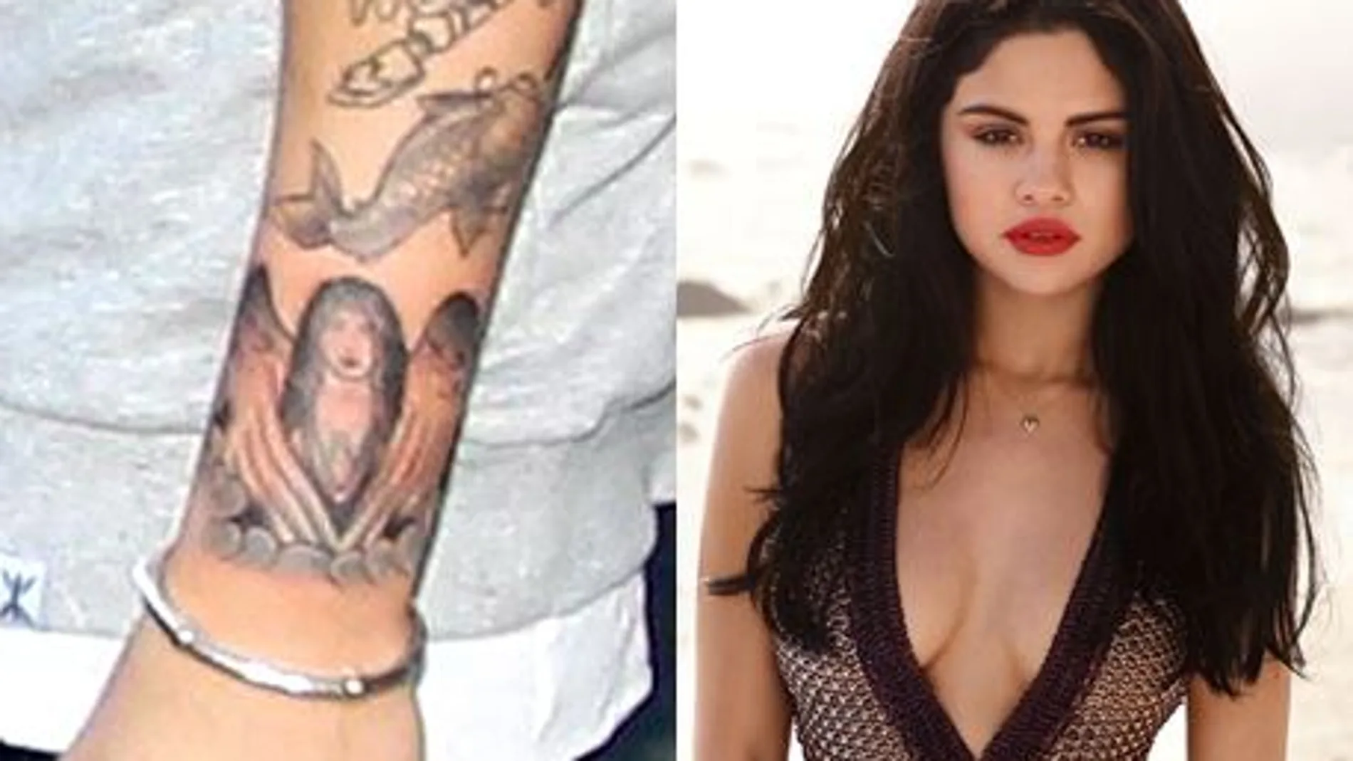 Uno de los «tattoo» más conocidos por sus fans, la cara de Selena Gomez.