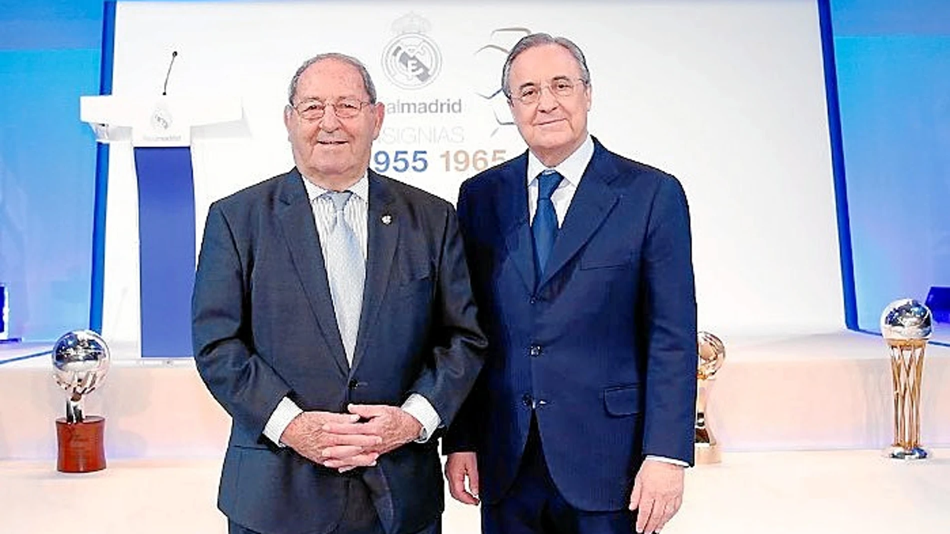 Paco Gento y Florentino Pérez