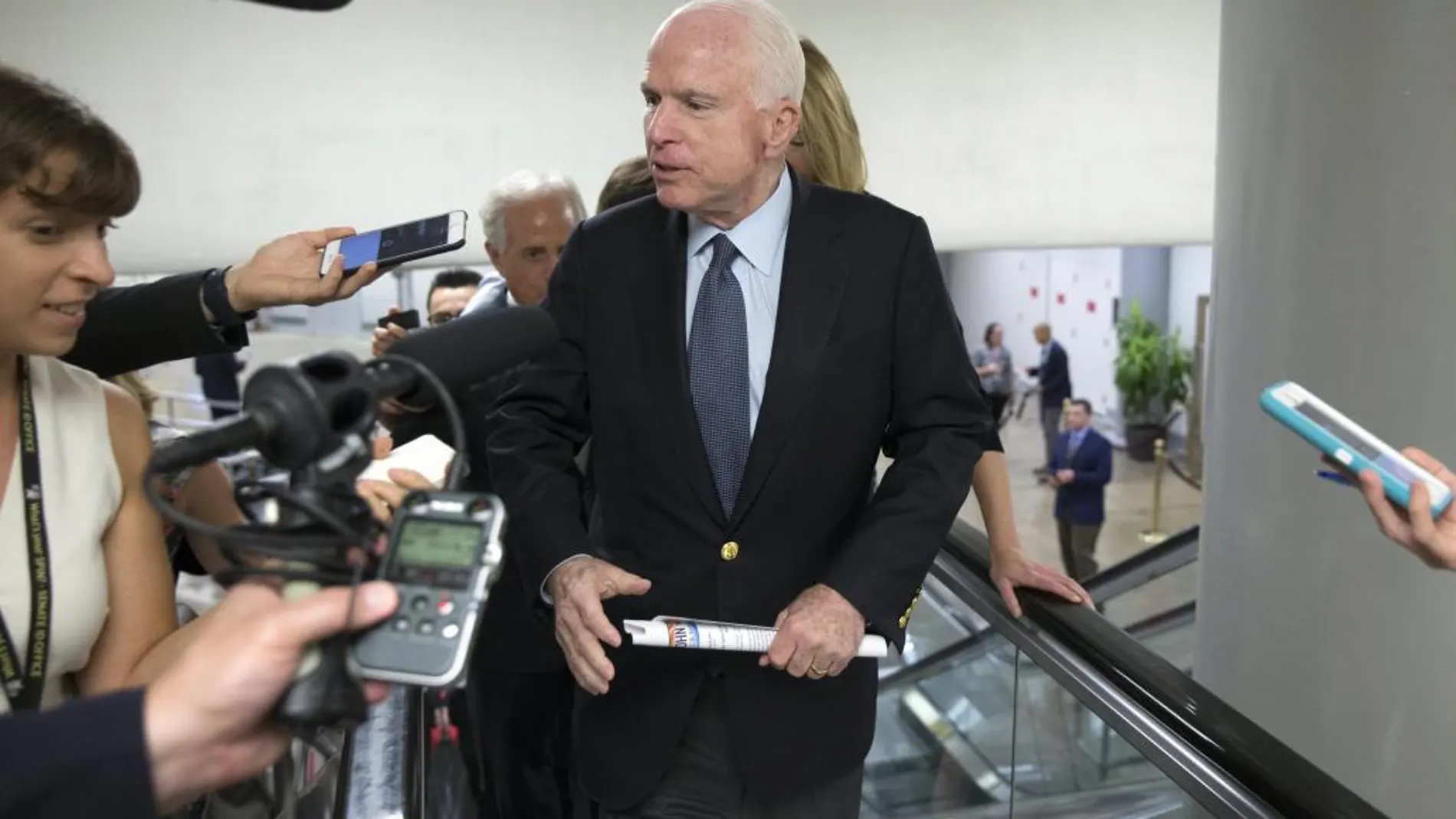 El senador republicano John McCain el pasado 13 de julio de 2017