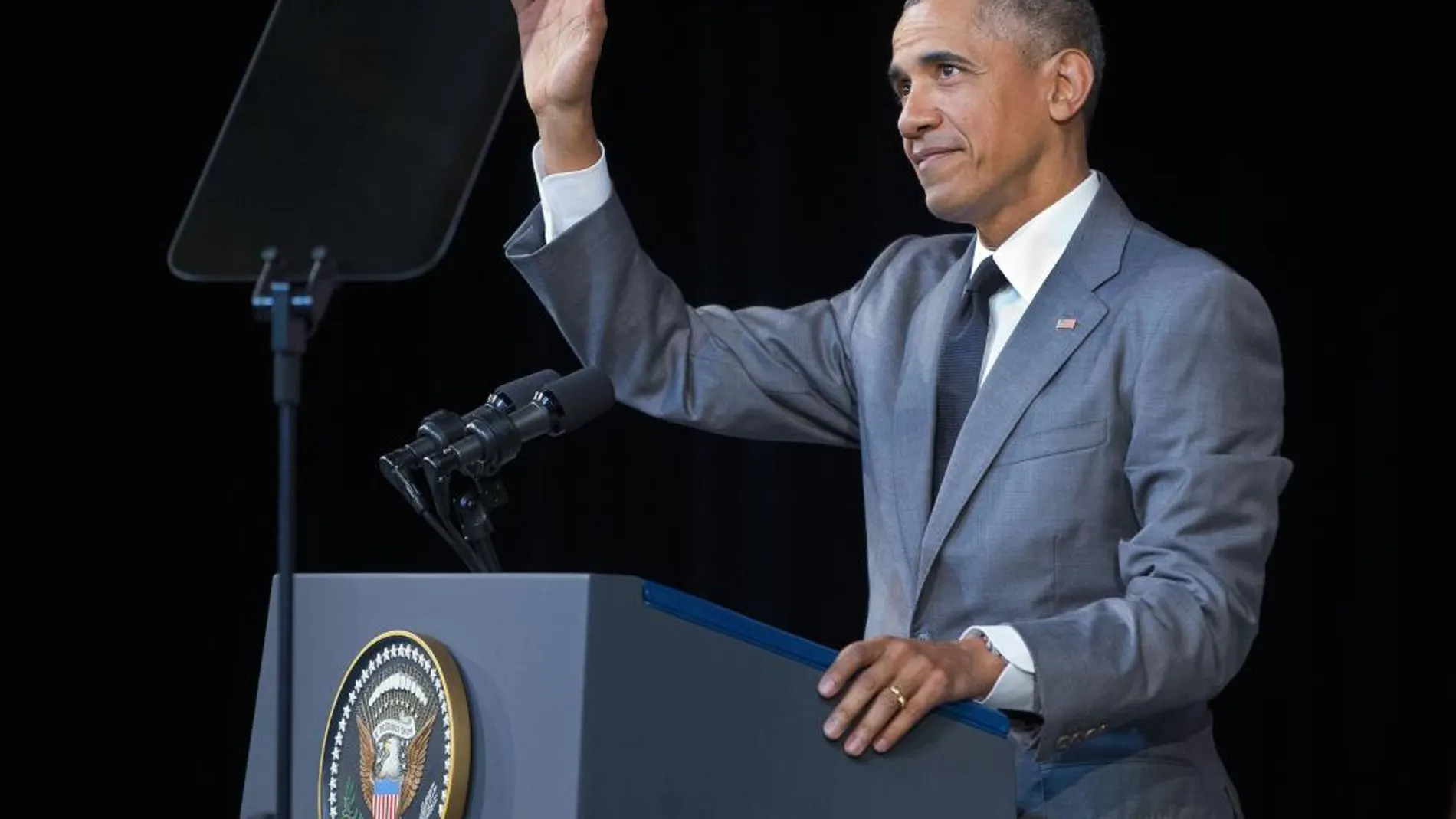 El presidente Obama, durante su discurso en el Gran Teatro de la Habana.