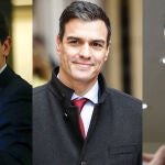 Albert Rivera, Pedro Sánchez y Pablo Iglesias