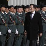 El presidente del Gobierno en funciones, Mariano Rajoy, y el ministro del Interior, Jorge Fernández Díaz, inauguran la nueva Academia de Oficiales de la Guardia Civil en Aranjuez