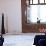 Un momento de la entrevista en la televisión iraní.