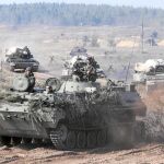 Vehículos del Ejército bielorruso en una localización no revelada