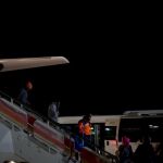 Llegada al aeropuerto Adolfo Suarez de Madrid Barajas de los primeros refugiados procedentes de Siria.