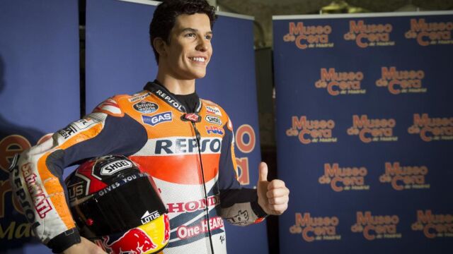 El joven piloto Marc Márquez, cuatro veces campeón mundial de motociclismo, tiene a partir de este jueves su "alter ego"de cera.