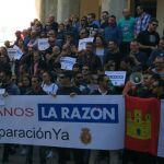 Manifestantes en Ciudad Real por la equiparación salarial de policías y guardias civiles