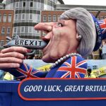 Representación del brexit en el carnaval en Alemania