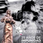 Cartel conmemorativo del 25 aniversario de la matanza de Jodyalí