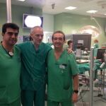 El Dr. Javier Cabezas con los doctores Rino Burkhardt y Ion Zabalegui