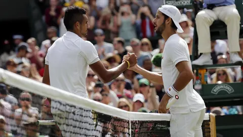 Feliciano López felicita a Nick Kyrgios