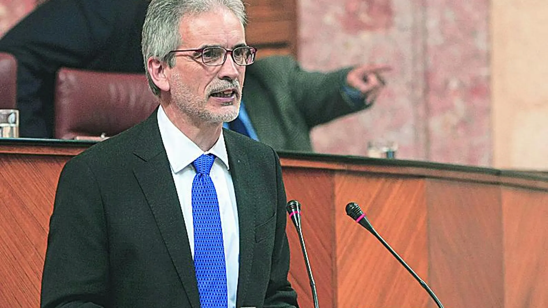 El consejero Aquilino Alonso, durante el Pleno