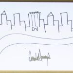 El dibujo subastado de Donald Trump