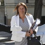 La ministra de Transportes belga, Jacqueline Galant, el pasado 15 de abril