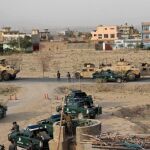 Las fuerzas de seguridad afganas durante la operación militar para recuperar el control de Kunduz