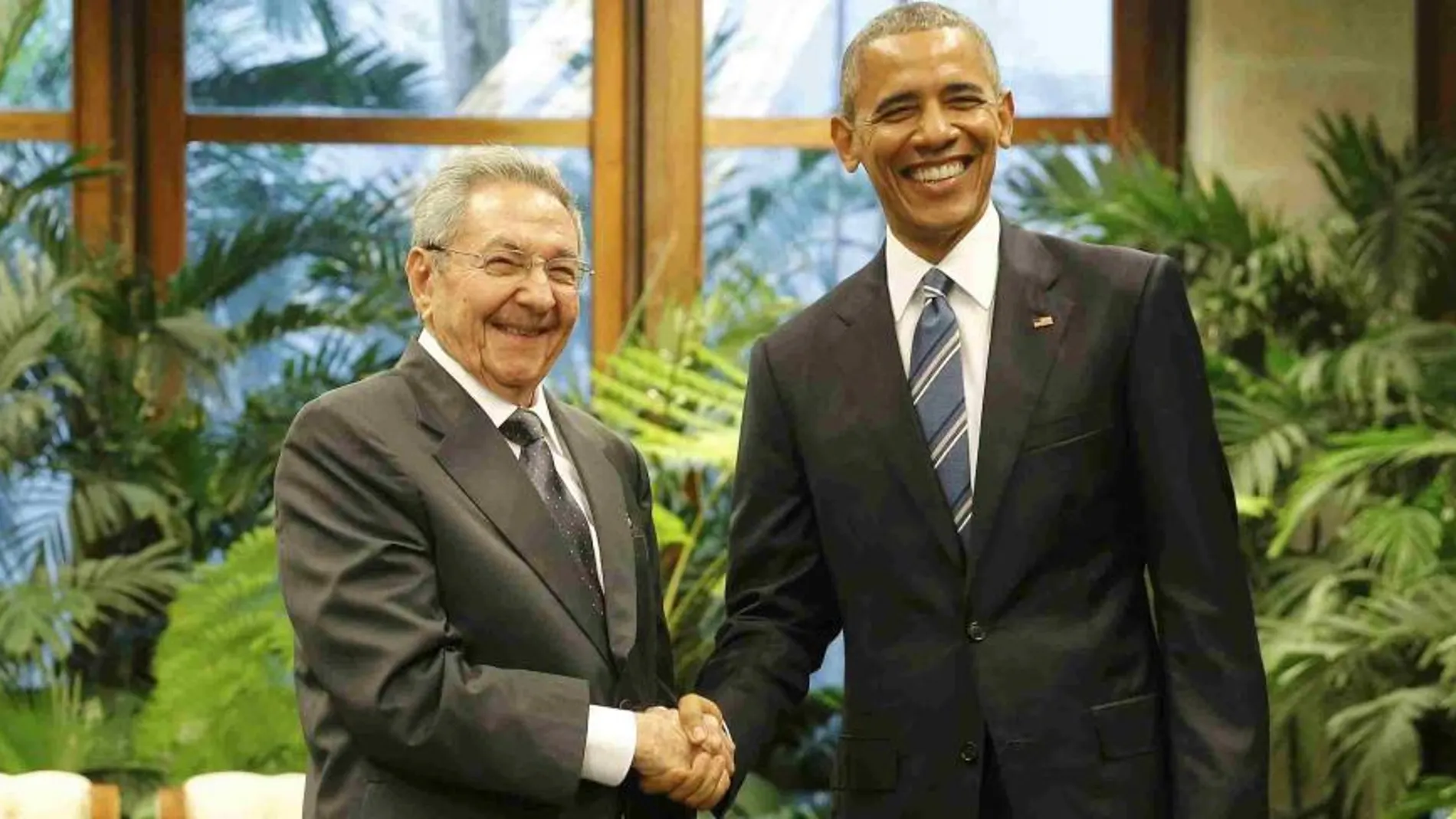 Barack Obama y Raúl Castro en su encuentro oficial en La Habana dentro del programa del presidente estadounidense en su visita a Cuba.