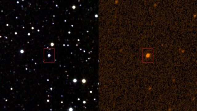 Imagen de KIC 8462852 en infrarrojo y ultravioleta